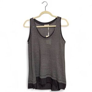NWT LA MIEL Charcoal Gray Waffle Knit Tank Top Women’s Size Small